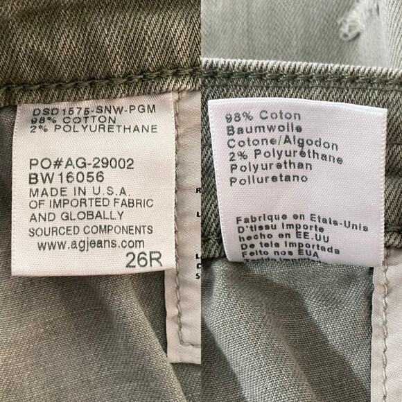 AG Adriano Goldschmied The Ex-Boyfriend Slim Slouchy Distressed Crop Jeans 26R - Picture 15 of 16